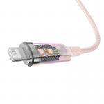 Cablu pentru incarcare si transfer de date Baseus Explorer, USB/Lightning, 2.4A, 2m, Roz 5 - lerato.ro