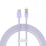 Cablu pentru incarcare si transfer de date Baseus Explorer, USB/Lightning, 2.4A, 2m, Mov 2 - lerato.ro
