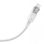 Cablu pentru incarcare si transfer de date Baseus Explorer, USB/Lightning, 2.4A, 2m, Alb