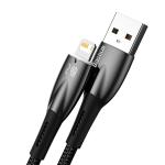 Cablu pentru incarcare si transfer de date Baseus Glimmer, USB/Lightning, 2.4A, 1m, Negru