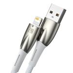 Cablu pentru incarcare si transfer de date Baseus Glimmer, USB/Lightning, 2.4A, 1m, Alb 6 - lerato.ro