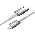 Cablu pentru incarcare si transfer de date Baseus Glimmer, USB/Lightning, 2.4A, 1m, Alb 5 - lerato.ro