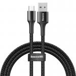 Cablu pentru incarcare si transfer de date Baseus Halo, USB/Micro-USB, LED, 3A, 1m, Negru 2 - lerato.ro