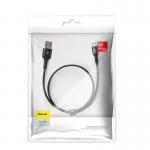 Cablu pentru incarcare si transfer de date Baseus Halo, USB/Lightning, LED, 2.4A, 25cm, Negru 5 - lerato.ro