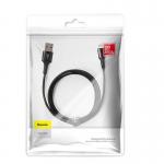 Cablu pentru incarcare si transfer de date Baseus Halo, USB/Lightning, LED, 2.4A, 50cm, Negru 7 - lerato.ro