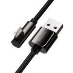 Cablu pentru incarcare si transfer de date Baseus Legend Elbow, USB/Lightning, 2.4A, 1m, Negru