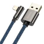 Cablu pentru incarcare si transfer de date Baseus Legend Elbow, USB/Lightning, 2.4A, 1m, Albastru 8 - lerato.ro
