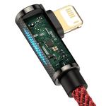 Cablu pentru incarcare si transfer de date Baseus Legend Elbow, USB/Lightning, 2.4A, 1m, Rosu 7 - lerato.ro