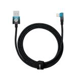 Cablu pentru incarcare si transfer de date Baseus MVP 2 Elbow, USB/Lightning, Quick Charge, 2.4A, 2m, Albastru 2 - lerato.ro