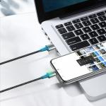 Cablu pentru incarcare si transfer de date Baseus Magnetic Zinc, LED, USB/Lightning, 2.4A, 1m, Negru 8 - lerato.ro