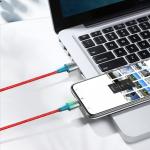Cablu pentru incarcare si transfer de date Baseus Magnetic Zinc, LED, USB/Lightning, 1.5A, 2m, Rosu 9 - lerato.ro