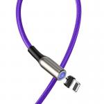 Cablu pentru incarcare si transfer de date Baseus Magnetic Zinc, USB/Lightning, 1.5A, 2m, Mov 7 - lerato.ro