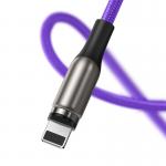 Cablu pentru incarcare si transfer de date Baseus Magnetic Zinc, USB/Lightning, 1.5A, 2m, Mov 5 - lerato.ro