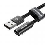 Cablu pentru incarcare si transfer de date Baseus Rhytm Bent, USB la tata Lightning si mama Lightning, 1.2m, Negru