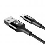 Cablu pentru incarcare si transfer de date Baseus Shining, USB/Lightning, LED, 2A, 1m, Negru