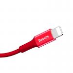 Cablu pentru incarcare si transfer de date Baseus Shining, USB/Lightning, LED, 2A, 1m, Rosu 7 - lerato.ro
