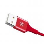 Cablu pentru incarcare si transfer de date Baseus Shining, USB/Lightning, LED, 2A, 1m, Rosu 3 - lerato.ro