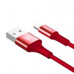 Cablu pentru incarcare si transfer de date Baseus Shining, USB/Lightning, LED, 2A, 1m, Rosu