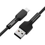 Cablu pentru incarcare si transfer de date Baseus Silica Gel, USB/Lightning, 2.4A, 1m, Negru