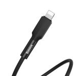 Cablu pentru incarcare si transfer de date Baseus Silica Gel, USB/Lightning, 2.4A, 1m, Negru 3 - lerato.ro