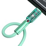 Cablu pentru incarcare si transfer de date Baseus Silica Gel, USB/Lightning, 2.4A, 1m, Verde 7 - lerato.ro