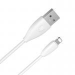 Cablu pentru incarcare si transfer de date Baseus Small Pretty Waist, USB/Lightning, 2A, 1.2m, Alb
