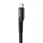 Cablu pentru incarcare si transfer de date Baseus Fisheye, USB/Lightning, 2A, 1m, Negru 4 - lerato.ro