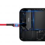 Cablu pentru incarcare si transfer de date Baseus Fisheye, USB/Lightning, 2A, 1m, Rosu