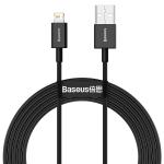 Cablu pentru incarcare si transfer de date Baseus Superior, USB/Lightning, 2.4A, 1m, Negru 2 - lerato.ro