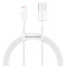 Cablu pentru incarcare si transfer de date Baseus Superior, USB/Lightning, 2.4A, 1m, Alb