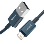 Cablu pentru incarcare si transfer de date Baseus Superior, USB/Lightning, 2.4A, 2m, Albastru 6 - lerato.ro