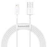 Cablu pentru incarcare si transfer de date Baseus Superior, USB/Lightning, 2.4A, 2m, Alb 2 - lerato.ro