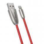 Cablu pentru incarcare si transfer de date Baseus Torch, USB/Lightning, LED, 2.4A, 1m, Rosu