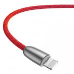 Cablu pentru incarcare si transfer de date Baseus Torch, USB/Lightning, LED, 2.4A, 1m, Rosu 8 - lerato.ro