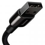 Cablu pentru incarcare si transfer de date Baseus Tungsten Gold, USB/Lightning, 2.4A, 2m, Negru 4 - lerato.ro
