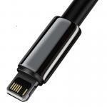 Cablu pentru incarcare si transfer de date Baseus Tungsten Gold, USB/Lightning, 2.4A, 2m, Negru 6 - lerato.ro