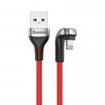 Cablu pentru incarcare si transfer de date Baseus U-Shaped, USB/Lightning, 2.4A, 1m, Rosu 2 - lerato.ro