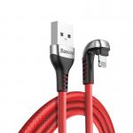 Cablu pentru incarcare si transfer de date Baseus U-Shaped, USB/Lightning, 2.4A, 1m, Rosu 5 - lerato.ro