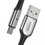 Cablu pentru incarcare si transfer de date Baseus X-Shaped, USB/Lightning, LED, 2.4A, 1m, Rosu 3 - lerato.ro