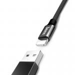 Cablu pentru incarcare si transfer de date Baseus Yiven, USB/Lightning, 2A, 1.2m, Negru 3 - lerato.ro