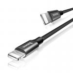 Cablu pentru incarcare si transfer de date Baseus Yiven, USB/Lightning, 2A, 1.2m, Negru