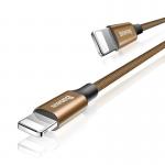 Cablu pentru incarcare si transfer de date Baseus Yiven, USB/Lightning, 2A, 1.2m, Maro 3 - lerato.ro