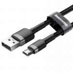 Cablu pentru incarcare si transfer de date Baseus Cafule USB/Micro-USB 2m Negru/Gri 4 - lerato.ro