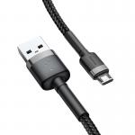 Cablu pentru incarcare si transfer de date Baseus Cafule USB/Micro-USB 2m Negru/Gri 5 - lerato.ro