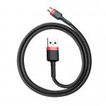 Cablu pentru incarcare si transfer de date Baseus Cafule USB/Micro-USB 1m Negru/Rosu