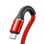 Cablu pentru incarcare si transfer de date Baseus Halo, USB/Micro-USB, LED, 2A, 3m, Rosu 5 - lerato.ro