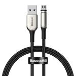 Cablu pentru incarcare si transfer de date Baseus Magnetic Zinc, USB/Micro-USB, 2A, 1m, Negru 2 - lerato.ro