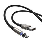 Cablu pentru incarcare si transfer de date Baseus Magnetic Zinc, USB/Micro-USB, 2A, 1m, Negru 5 - lerato.ro