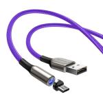 Cablu pentru incarcare si transfer de date Baseus Magnetic Zinc, USB/Micro-USB, 2A, 1m, Mov 8 - lerato.ro