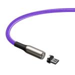Cablu pentru incarcare si transfer de date Baseus Magnetic Zinc, USB/Micro-USB, 2A, 1m, Mov 3 - lerato.ro